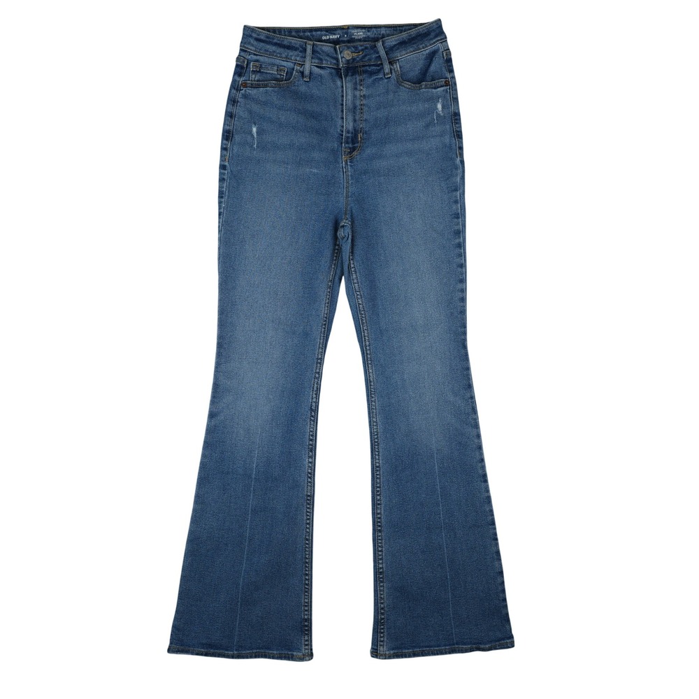 Old Navy Higher High-Rise Flare Jeans Women 6‎ Distressed Mary Kate Boho Retro
